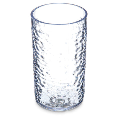 Carlisle 551207 12 oz Pebble Optic Tumbler SAN Clear Pebbled Exterior