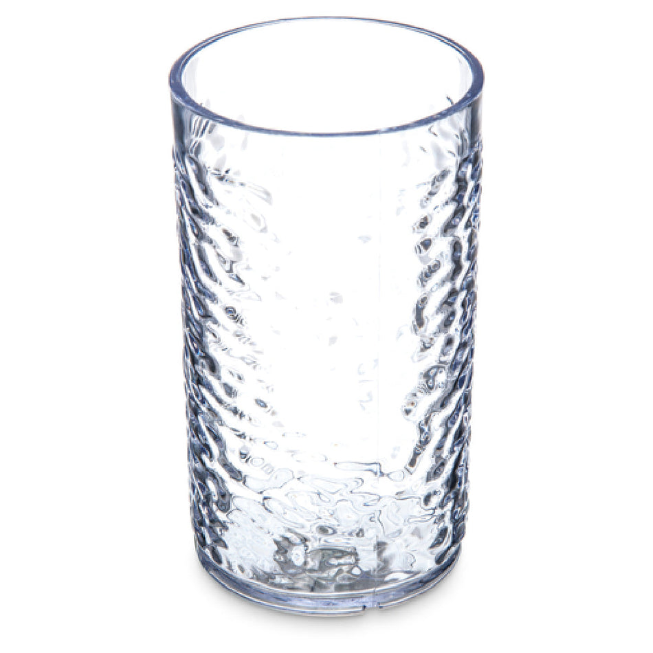 Carlisle 551207 12 oz Pebble Optic Tumbler SAN Clear Pebbled Exterior