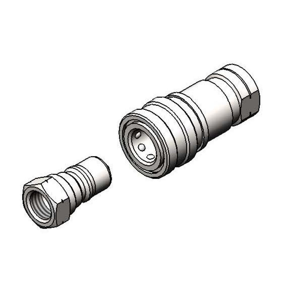 Water Appliance Connector, 3/4" NPT Quick Disconnect, Stainless Steel