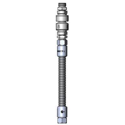 T&S B-0012-VB Hose, 12 in, Flexible, Stainless Steel, Vacuum Breaker