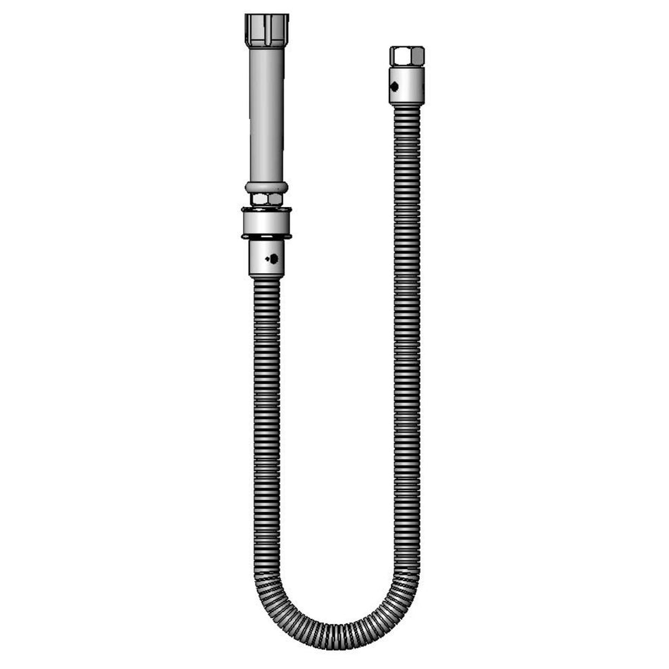 T&S Brass B-0036-H-SWV 36" SS Flexible Hose - gray Handle & Swivel