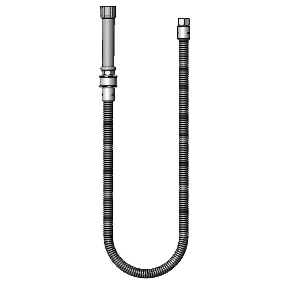 T&S Brass B-0044-H-SWV 44" SS Flexible Hose - gray Handle & Swivel