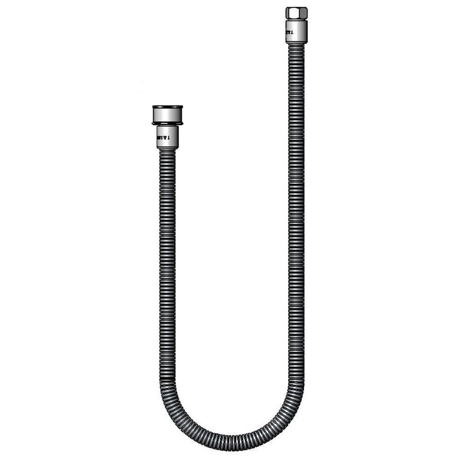 T&S Brass B-0044-H2A-SWV Flexible SS Hose - 44" w/ Swivel
