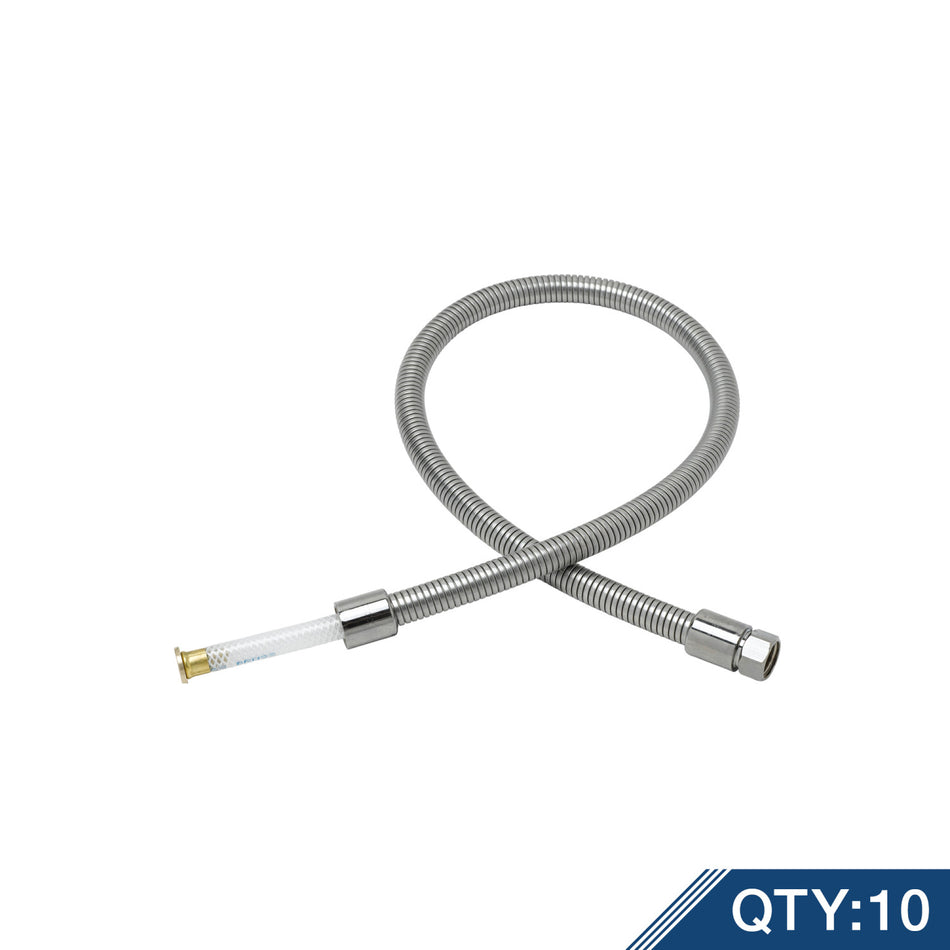 T&S Brass B-0044-H2AMS Flexible SS Hose Master Pack (10) - 44" Less Handle