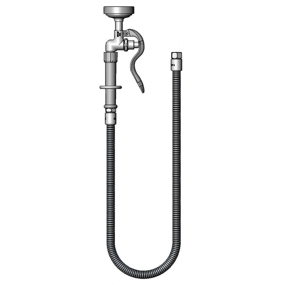 T&S Brass B-0044-H3 44" SS Flexible Hose - Adapters & Spray Valve