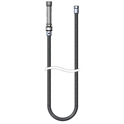 T&S Brass B-0068-H-SWV 68" SS Flexible Hose - gray Handle & Swivel