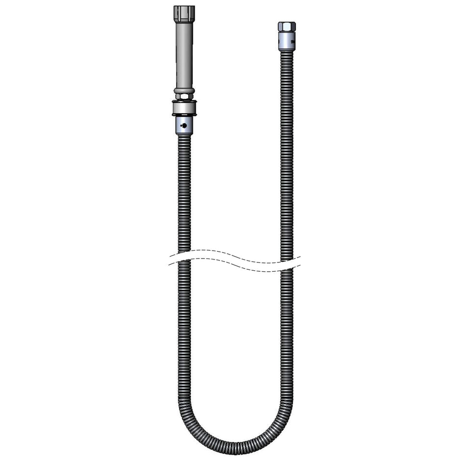T&S Brass B-0068-H-SWV 68" SS Flexible Hose - gray Handle & Swivel