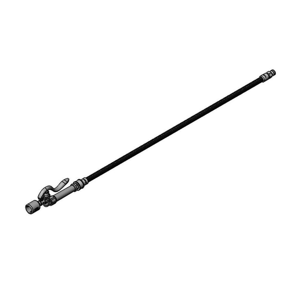 T&S B-0100-C-SWV Pre-Rinse Spray Valve w/ 44" Flexible Hose, Low-Flow Tip, Stainless