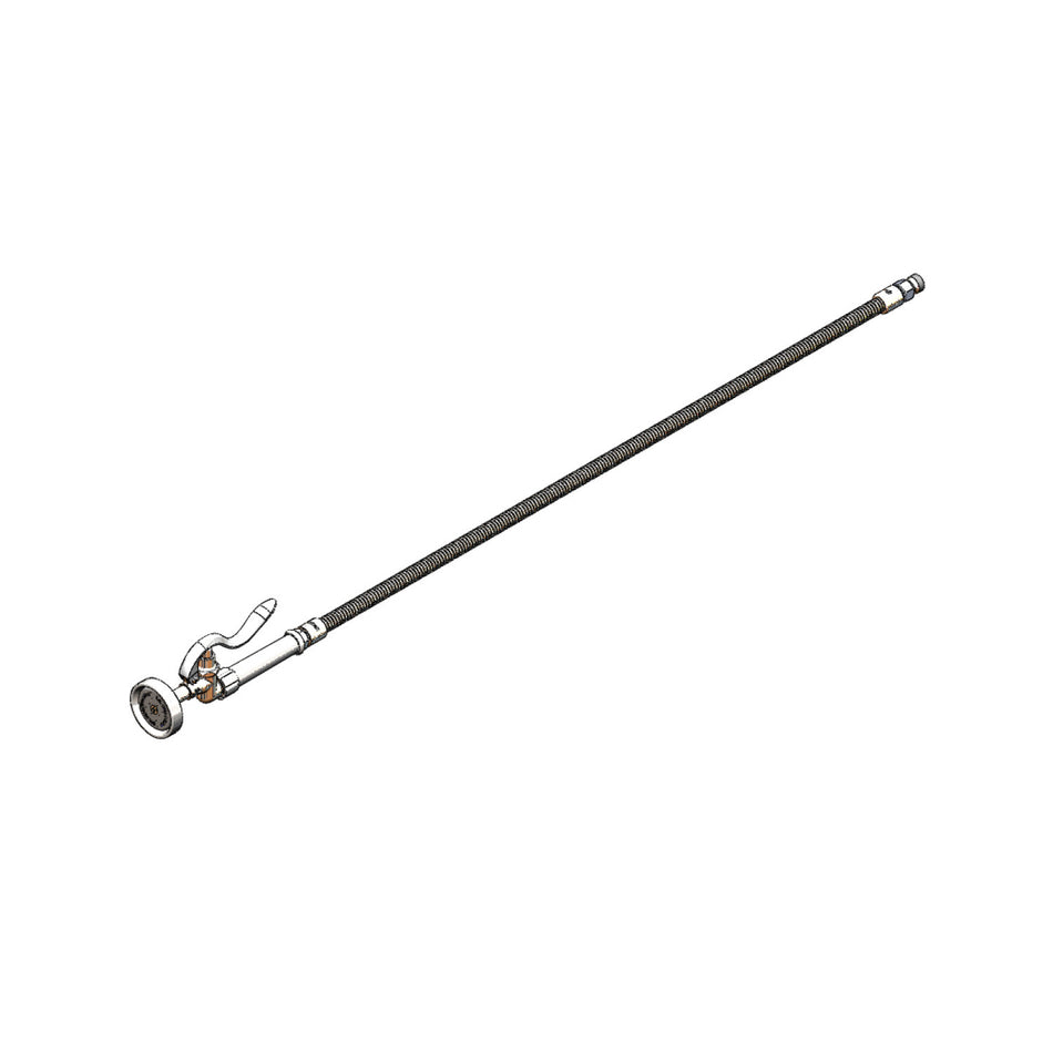 T&S Brass B-0100-UNIV Pre-Rinse Spray Valve - 44" Hose & Universal Kit