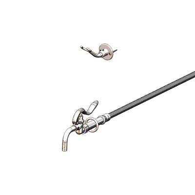 T&S Brass B-0102-BKT Pot & Glass Filler - Plain Curved Nozzle & Hook