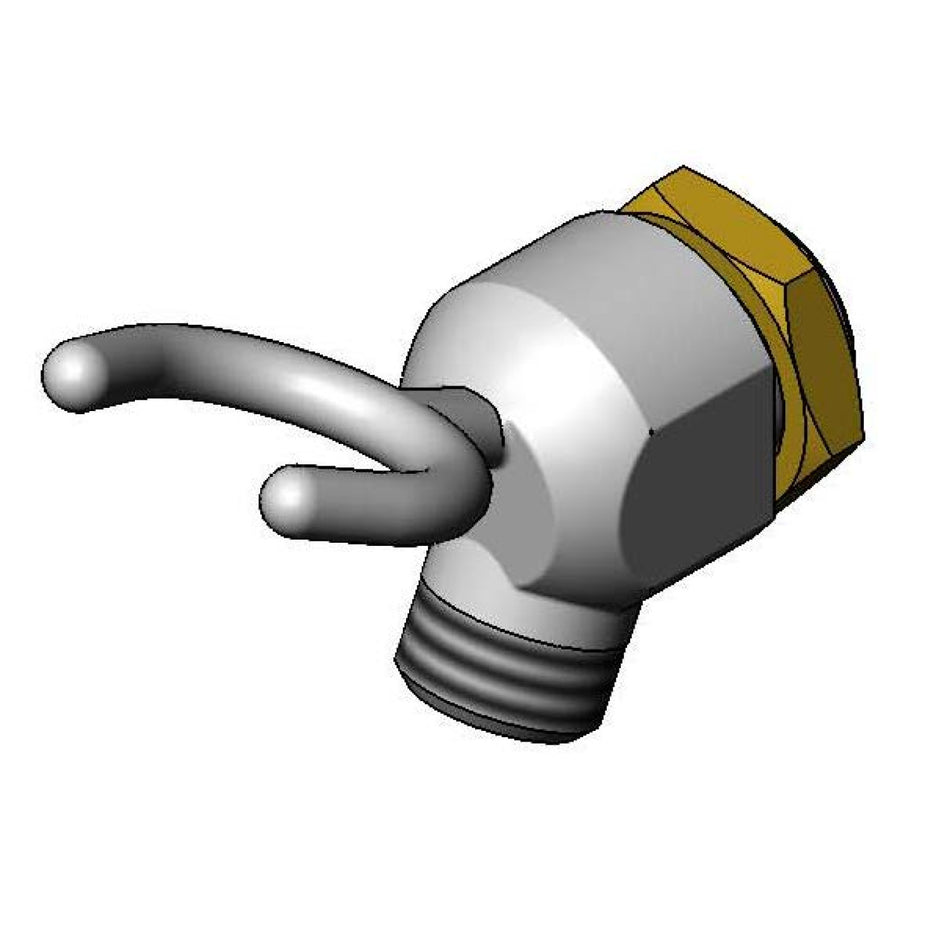 Wall Hook: 3/4-14UN Male Outlet, 3/8" NPT Female Inlet (Less Flange)