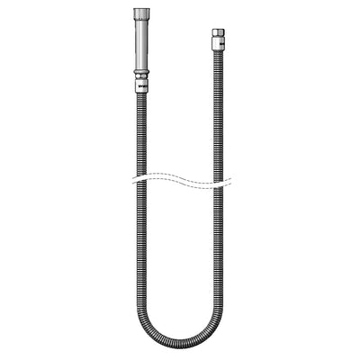 T&S Brass B-0108-HOSE Flex SS Hose - 108" w/ Gray Handle