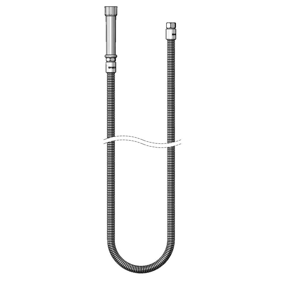 108" Flexible Stainless Steel Hose w/ Gray Handle & (2) Washers