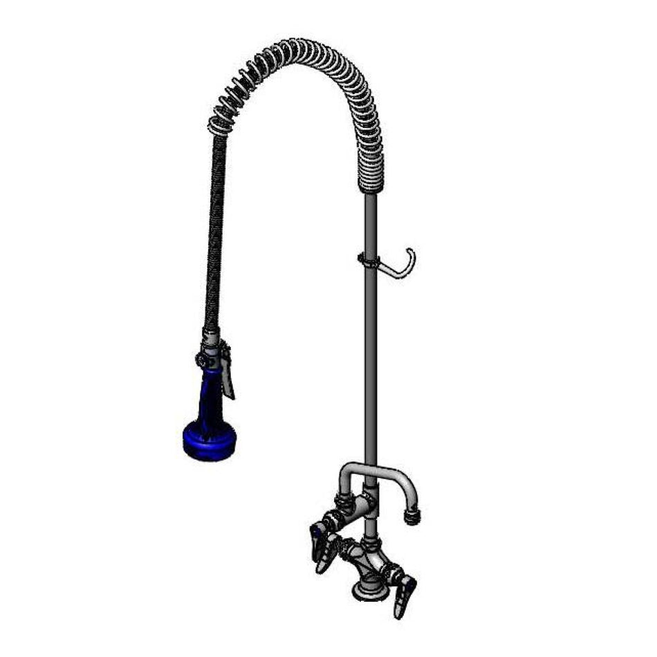 EasyInstall Pre-Rinse, Single Hole Base, 6" Add-On Faucet, 18" Flex Lines, B-0108-C Low Flow Spray Valve