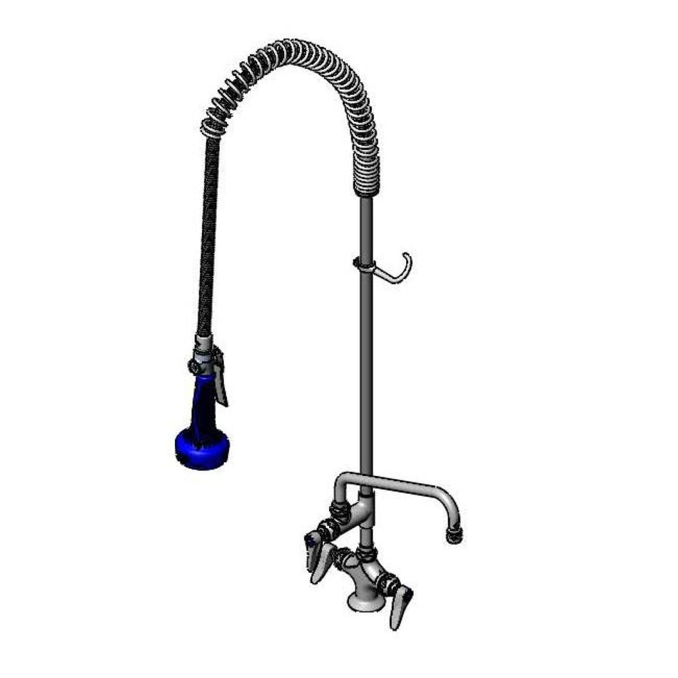 EasyInstall Pre-Rinse, Single Hole Base, 10" Add-On Faucet, 18" Flex Lines, B-0108-C Low-Flow Spray Valve