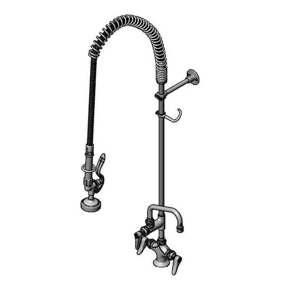 EasyInstall Pre-Rinse, Single Hole Base, 6" Add-On Faucet, 18" Flex Lines, Wall Bracket
