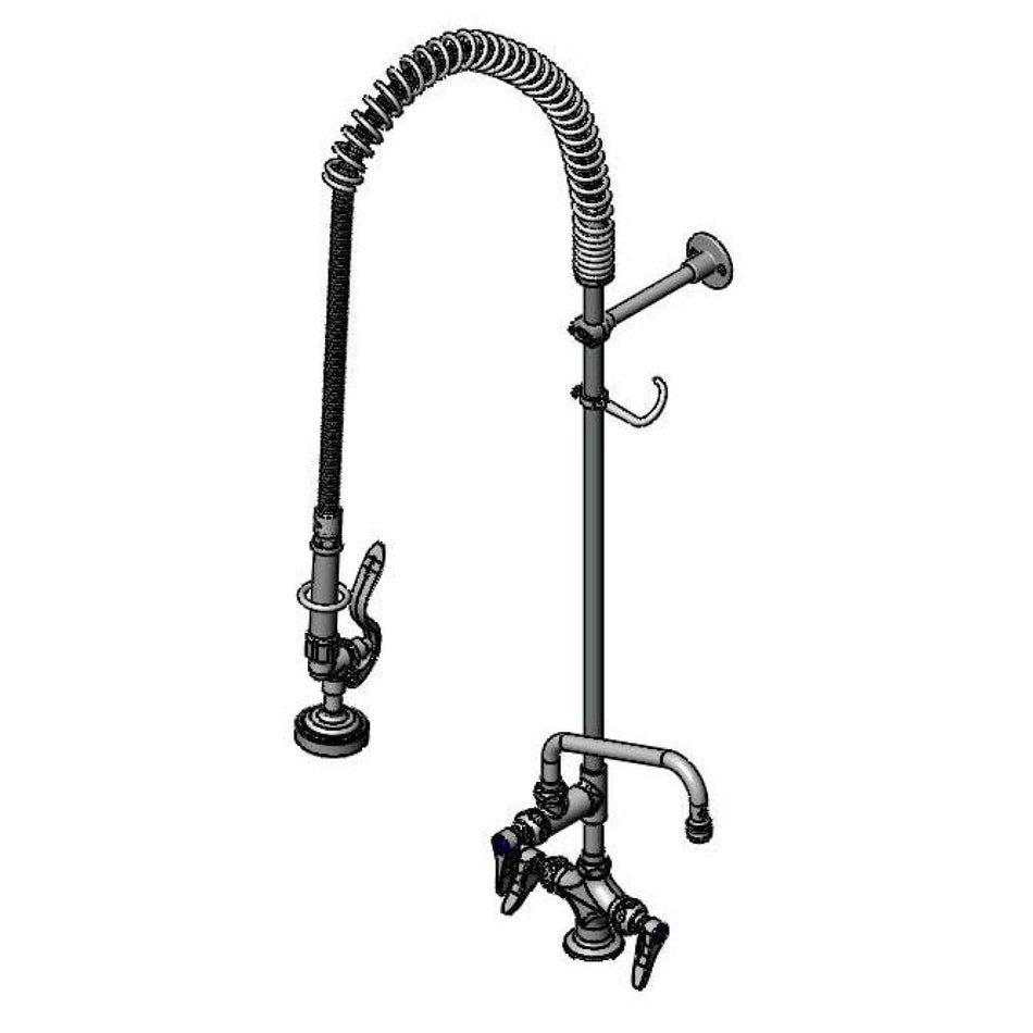 T&S Brass B-0113-ADF08-B EasyInstall Pre-Rinse - 8" ADF & Wall Bracket