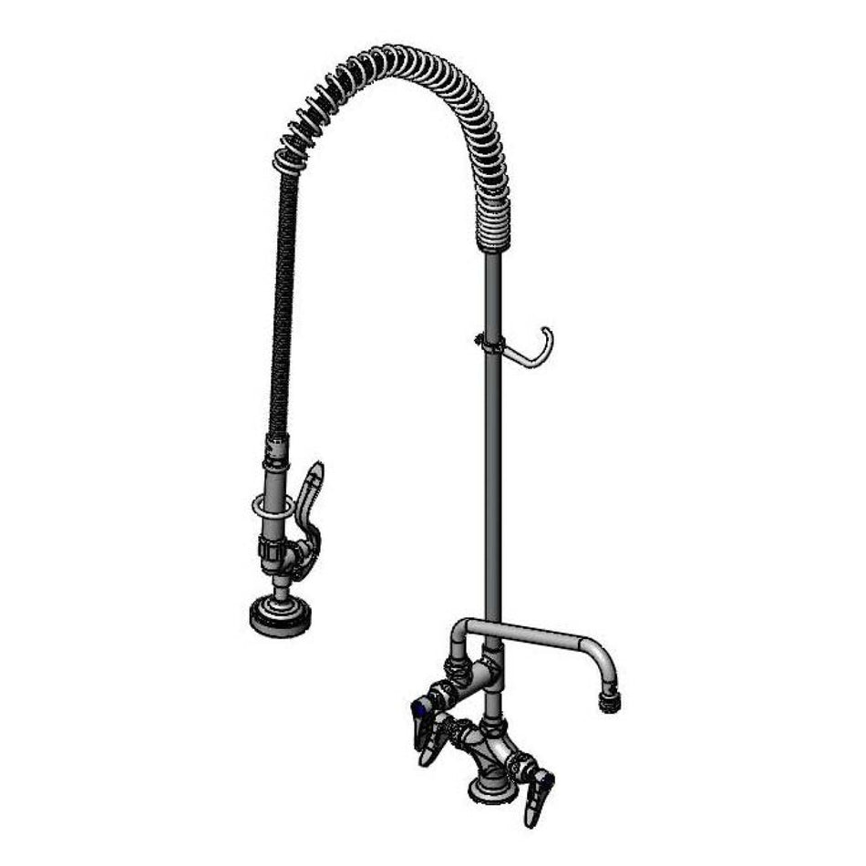 EasyInstall Pre-Rinse, Single Hole Base, 10" Add-On Faucet, 18" Flex Lines