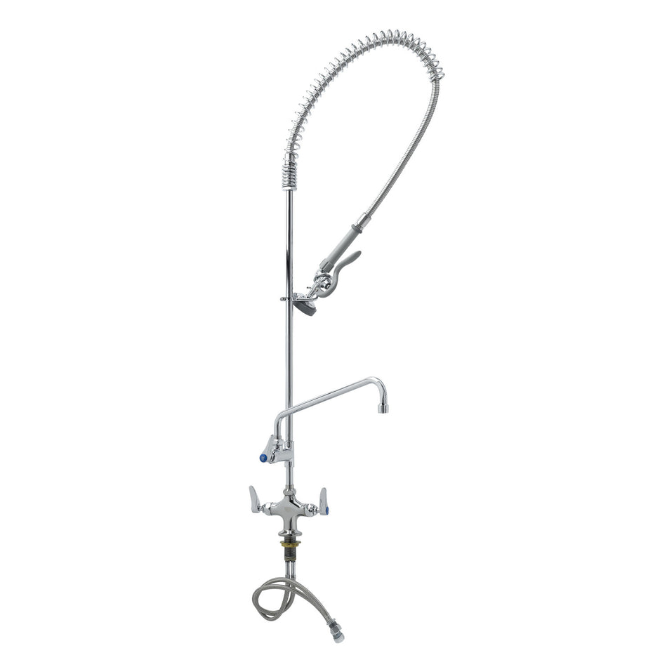 EasyInstall Pre-Rinse, Single Hole Base, 12" Add-On Faucet, 18" Flex Lines