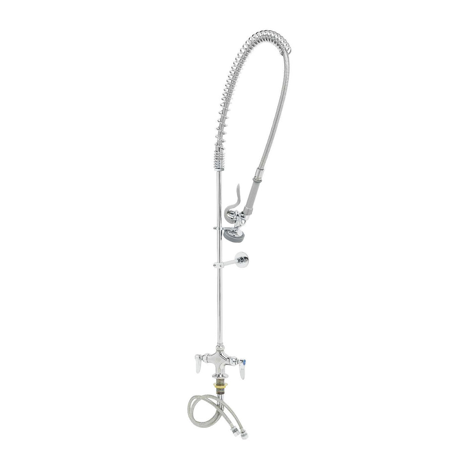 T&S EasyInstall Pre-Rinse, Spring Action, 18" Flex Lines, Wall Bracket (Qty. 6)