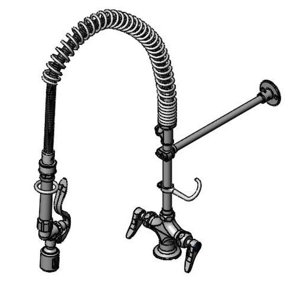 T&S Brass B-0113-CBJX3HST Pre-Rinse Unit - Ceramas & Rigid Tee & Swivel head