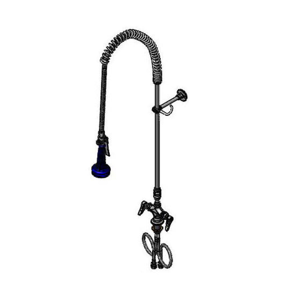 T&S Brass B-0113-V-B08C EasyInstall Pre-Rinse - VB Hose & Wall Bracket