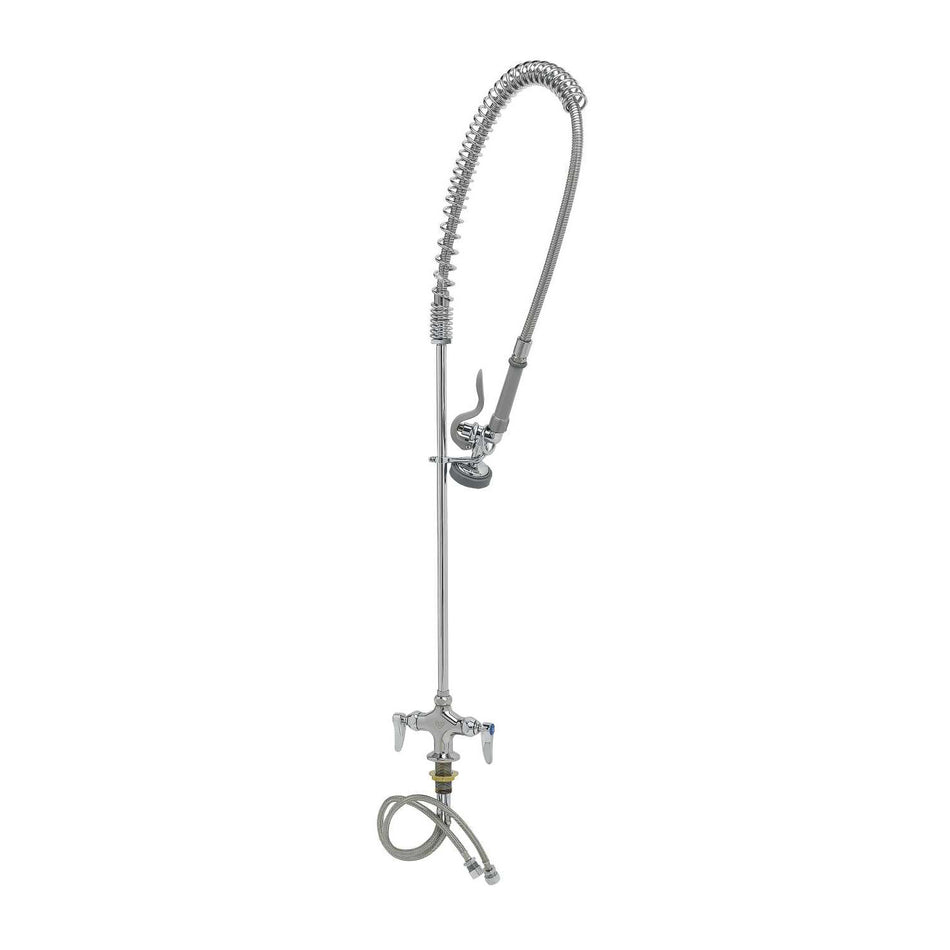 T&S EasyInstall Pre-Rinse, Spring Action, Single Hole Base, 18" Flex Lines (Qty. 6)