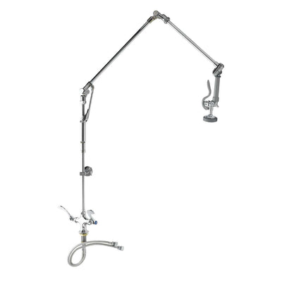 T&S Brass B-0114-01B-WH4 Roto-Flex Pre-Rinse - 4" Wrist Handles & Bracket