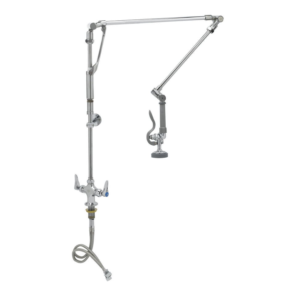 T&S Pre-Rinse, Roto-Flex Design, Single Hole Base, Wall Bracket