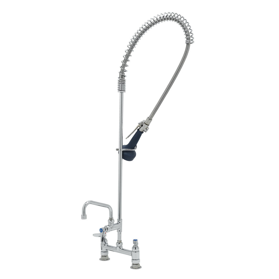 EasyInstall Pre-Rinse, Spring Action, 8" Deck Mount Base, 6" Add-On Faucet, B-0108-C Low Flow Spray Valve