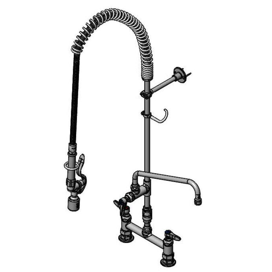 T&S EasyInstall Pre-Rinse, Spring Action, Deck Mount Base, B-0156, B-0107-C & B-0970-FEZ
