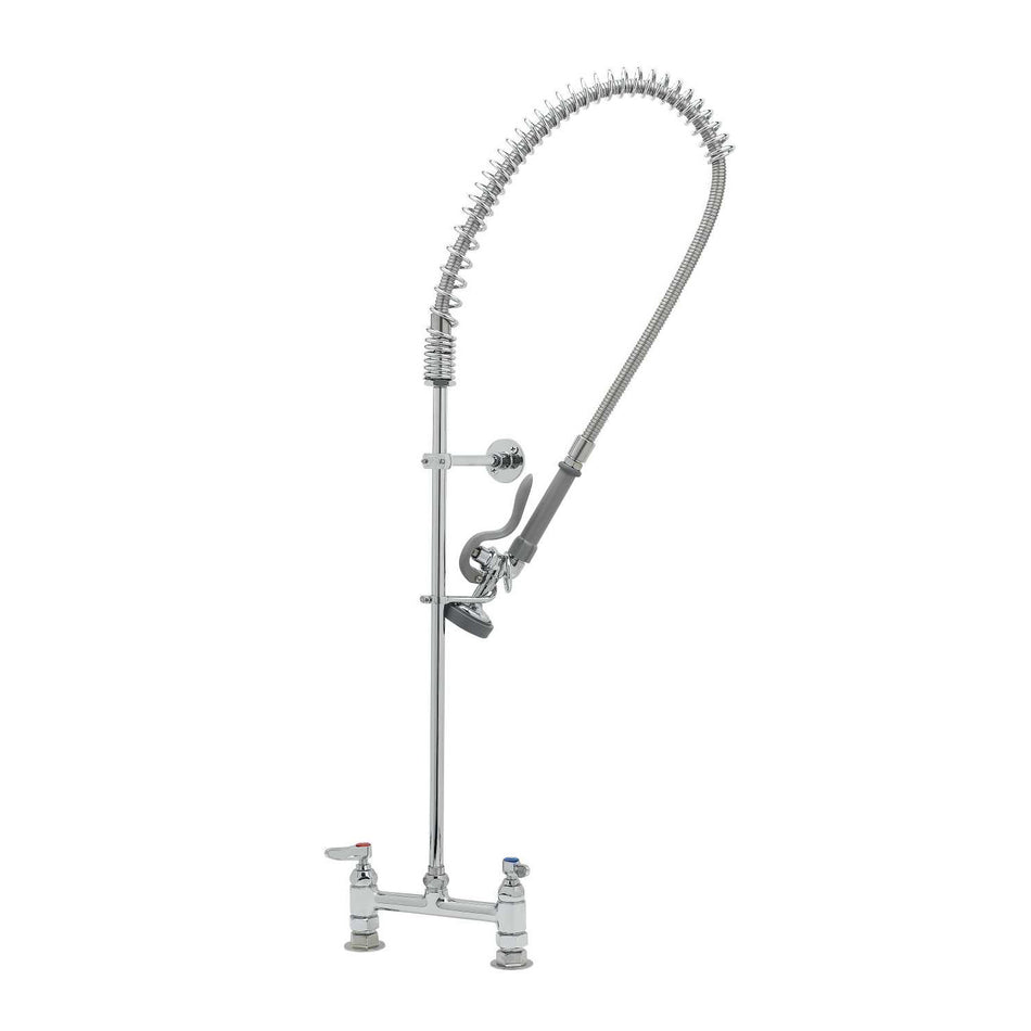 T&S EasyInstall Pre-Rinse, Spring Action, Deck Mount Base, 8" Centers, Wall Bracket (Qty. 6)