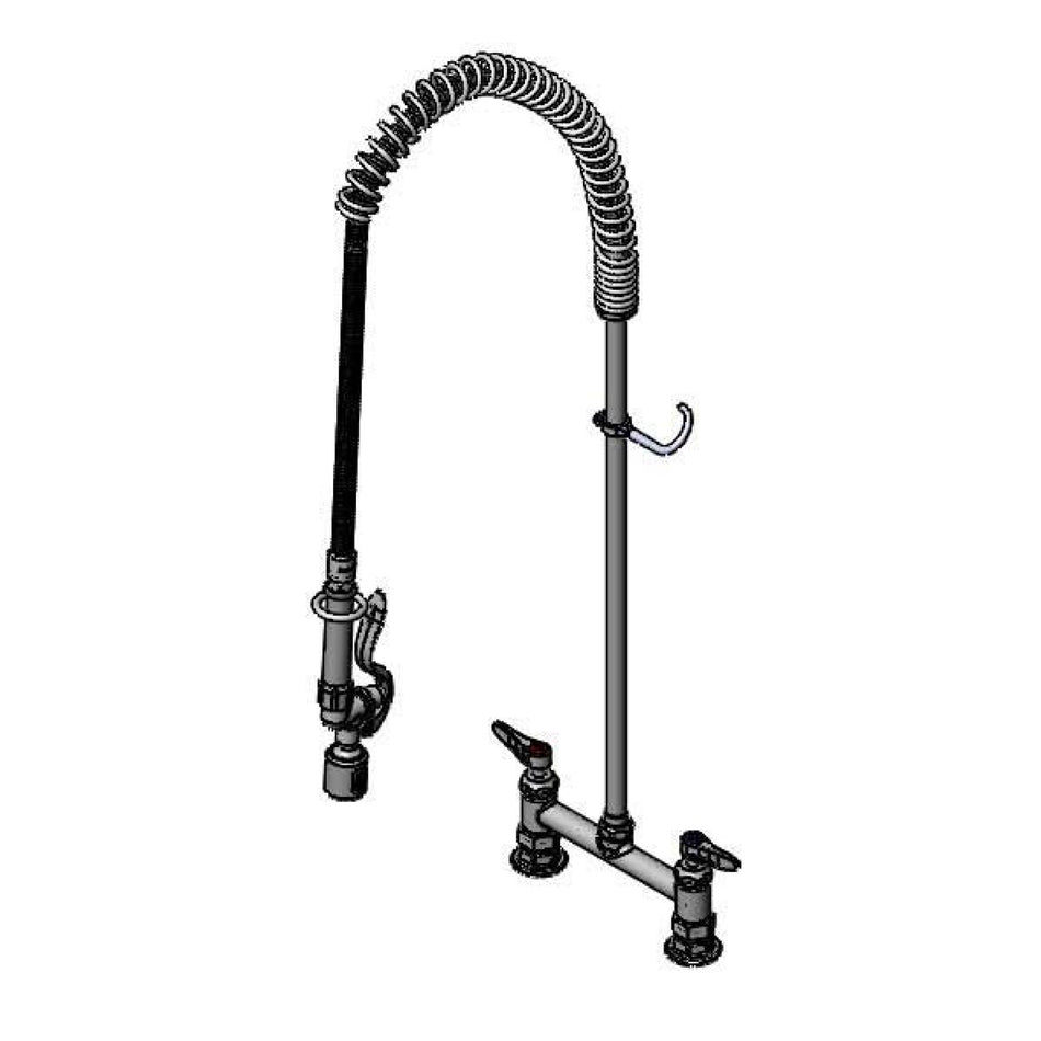 EasyInstall Pre-Rinse, 8" Deck Mount Faucet, Cerama Cartridges, B-0107-J Spray valve