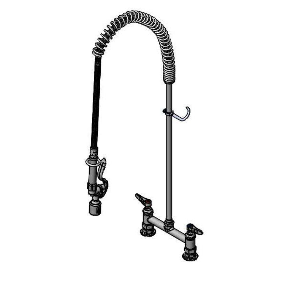 EasyInstall Pre-Rinse, 8" Deck Mount Faucet, Eterna Cartridges, B-0107-J Spray Valve