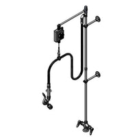 T&S Pre-Rinse, Balancer, Single Hole Base, Angled Low-Flow Spray Valve, and (2) Wall Brackets