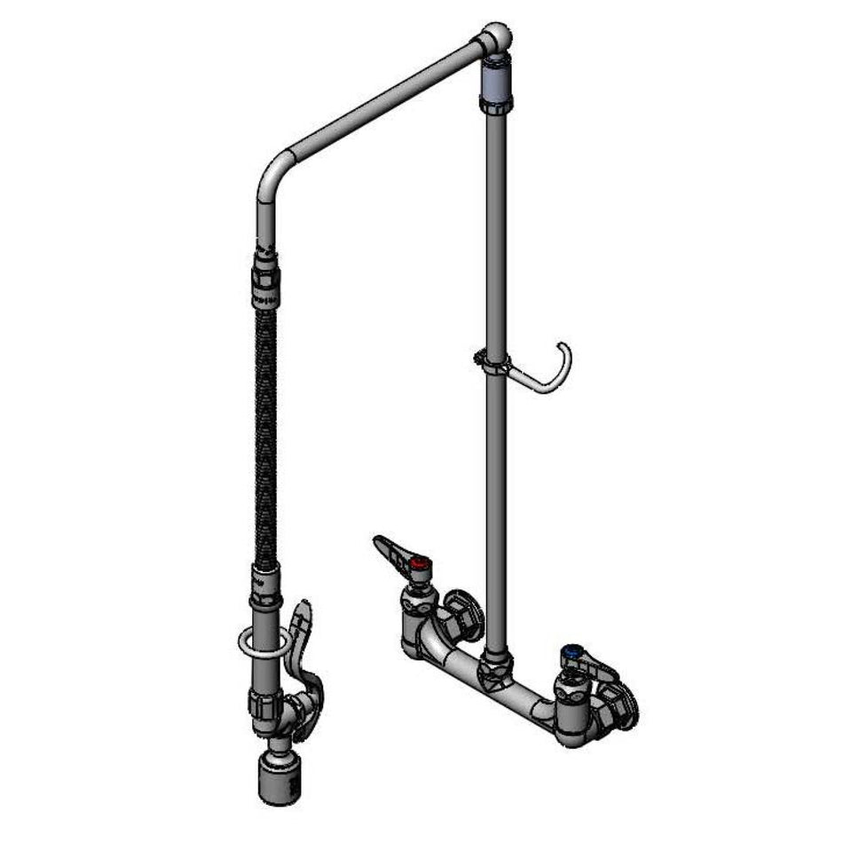 T&S Brass B-0131-C Pre-Rinse Unit - Overhead Swivel Arm & Low-Flow