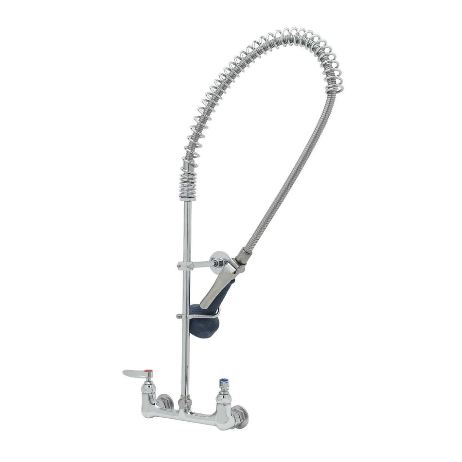 T&S EasyInstall Pre-Rinse, Spring Action, Wall Mount Base, 8" Centers (Qty. 6)