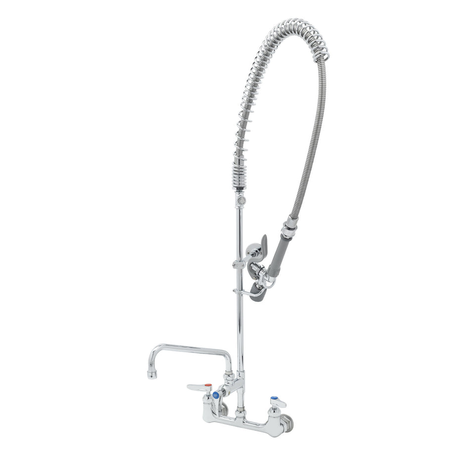 T&S EasyInstall Pre-Rinse, 8" Wall Mount Faucet, Ceramas, ADF, 061X, B-0230-K, Tee, Swivel
