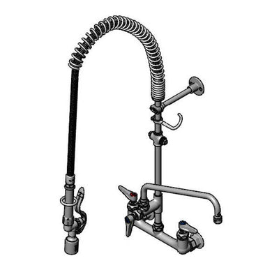 T&S Brass B-0133-A12-BC4 EasyInstall Pre-Rinse - 12" ADF & 4-Way Cross