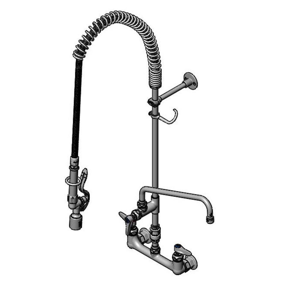 T&S EasyInstall Pre-Rinse, Spring Action,Wall Mount Base, B-0156, B-0107-C & B-0970-