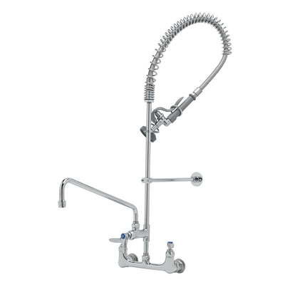 T&S Brass B-0133-ADF16-BR Wall Mount Pre-Rinse - 16" Nozzle & Brush Head