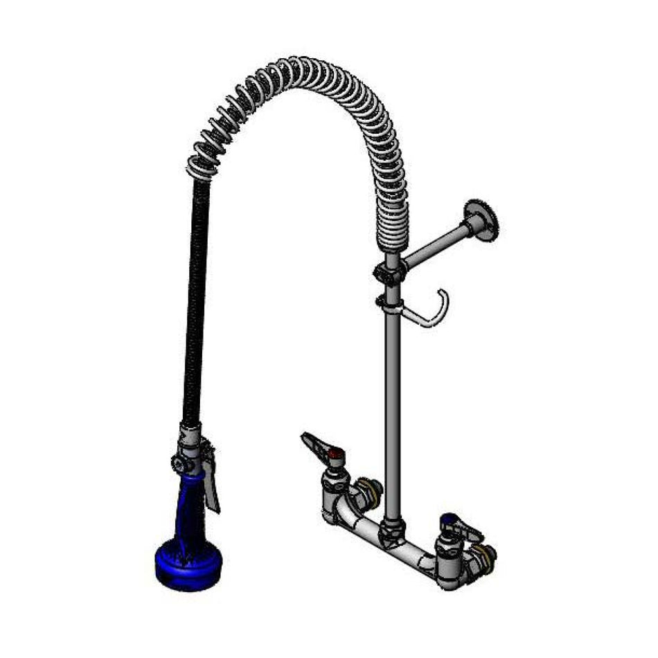 T&S Brass B-0133-CCB08C EasyInstall Pre-Rinse - 8" Riser & CC Inlets