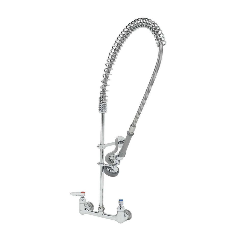T&S EasyInstall Pre-Rinse, Wall Mount, 8" C/C, 1/2" NPT Male Inlets, Wall Brkt (Qty. 6)