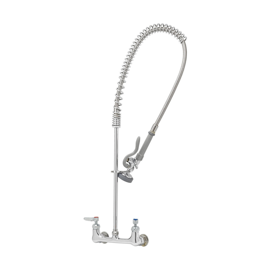 T&S EasyInstall Pre-Rinse, Spring Action, Wall Mount Base, 8" Centers, Cerama Cartridges B-0133-CR Master (6 Units)