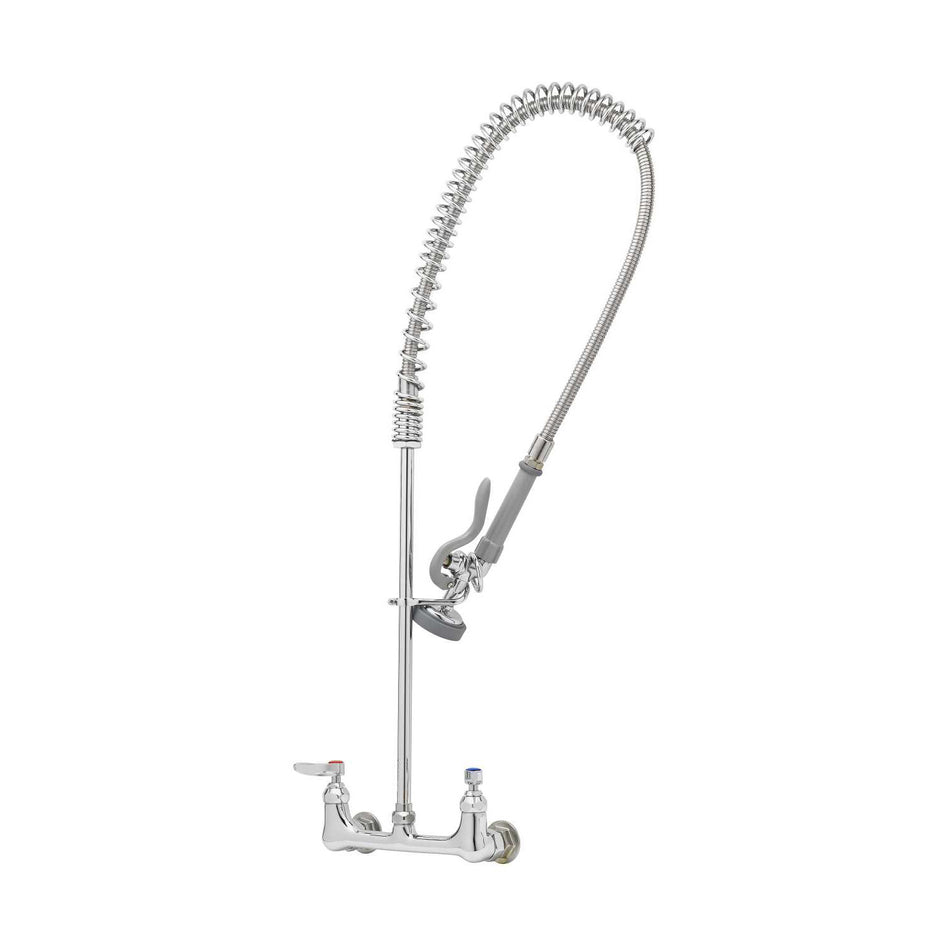 T&S EasyInstall Pre-Rinse, Spring Action, Wall Mount Base, 8" Centers (Qty. 6)