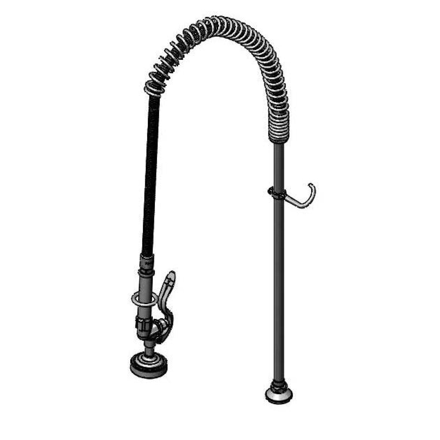 Underground Spring Valve Riser T&S Brass B-0143-01 Pre-Rinse Riser Assembly - Spring Action & B-0107 ...