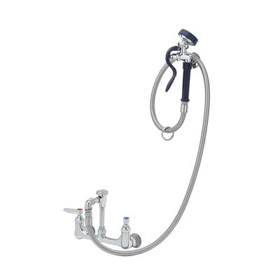 T&S Brass B-0167-02 Wall Mount Faucet - 72" Hose & Wall Hook