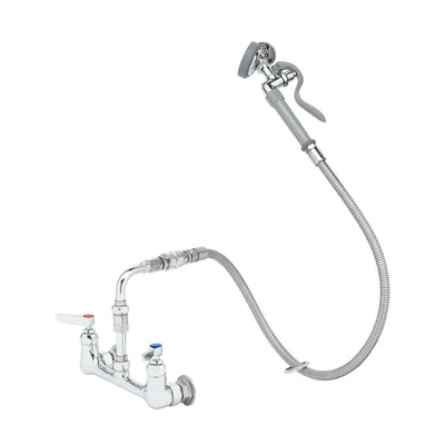 T&S Brass B-0167-HH Huddle House Spec Wall Mount Faucet - 44" Hose