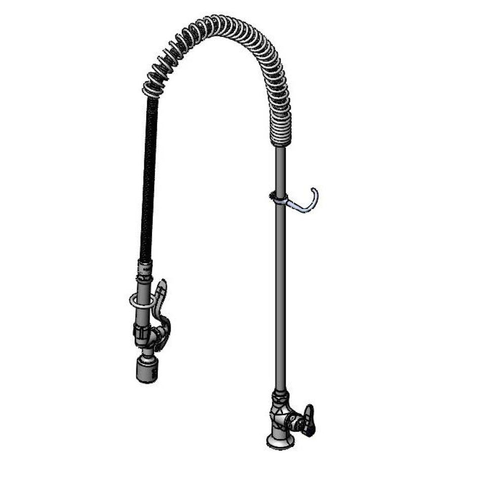 T&S Brass B-0173-C Pre-Rinse Unit - Single Hole & Low-Flow Valve