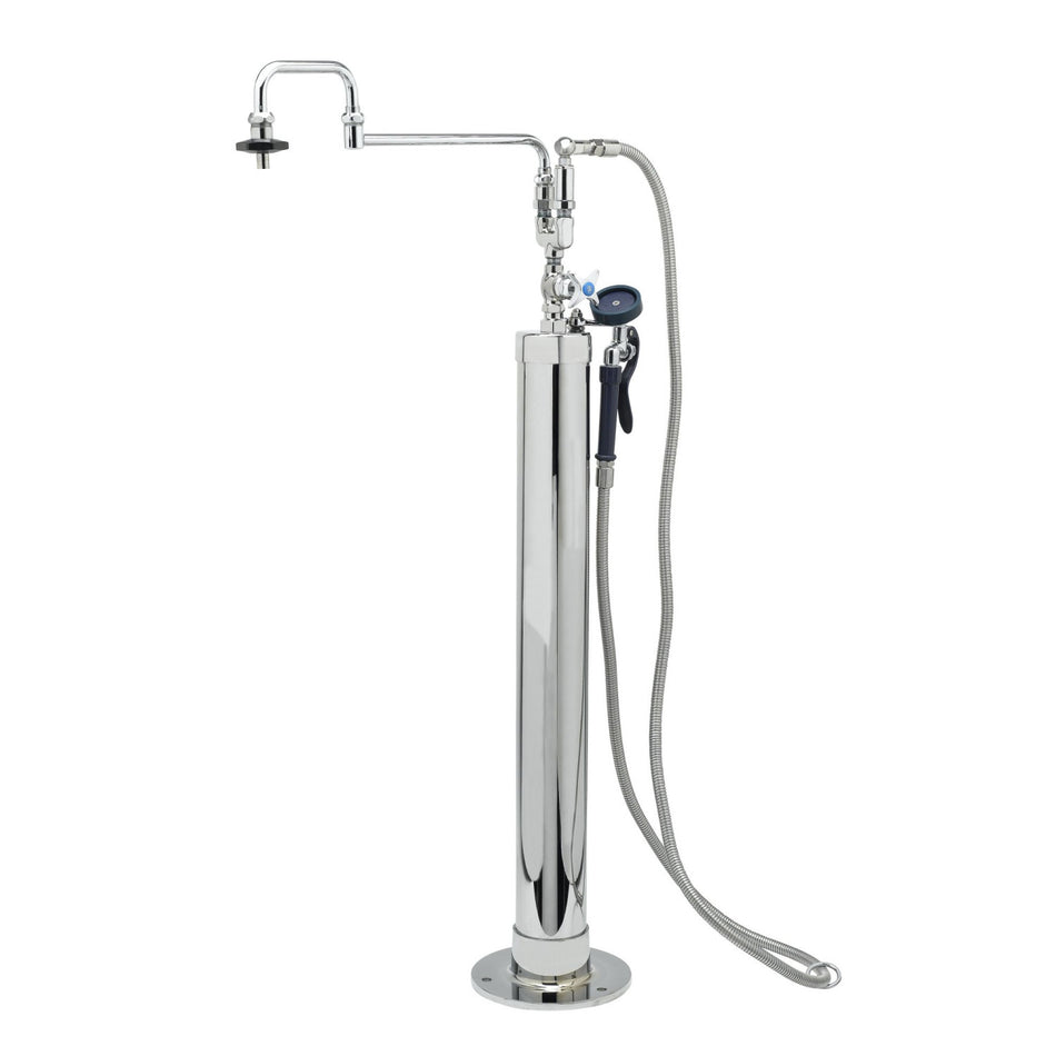 T&S Brass B-0180 Kettle Kaddy - Double Joint Nozzle & 104" Hose